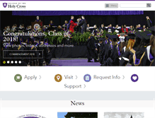 Tablet Screenshot of holycross.edu