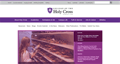 Desktop Screenshot of news.holycross.edu